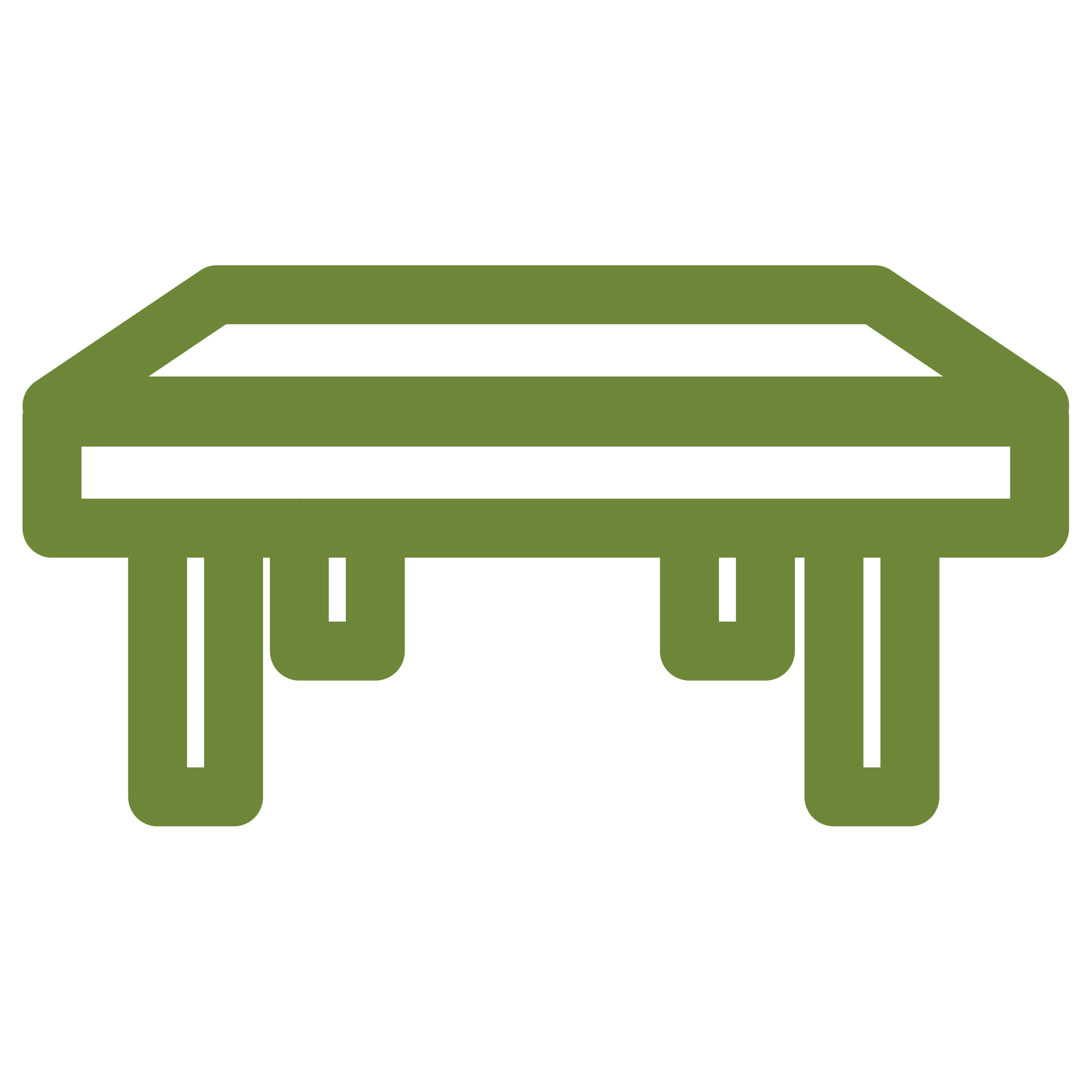 Outlined icon of table