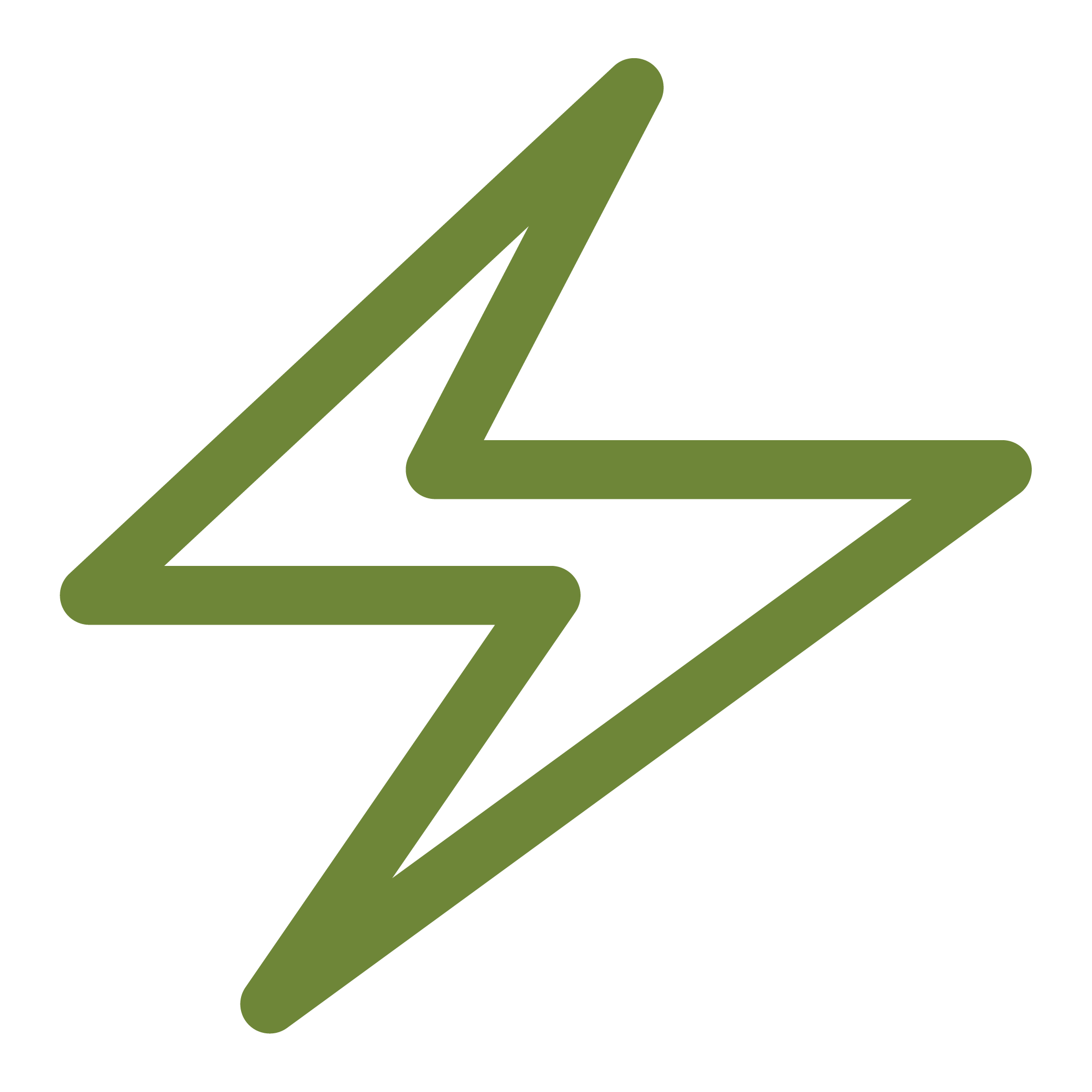 Outlined icon of lightning bolt