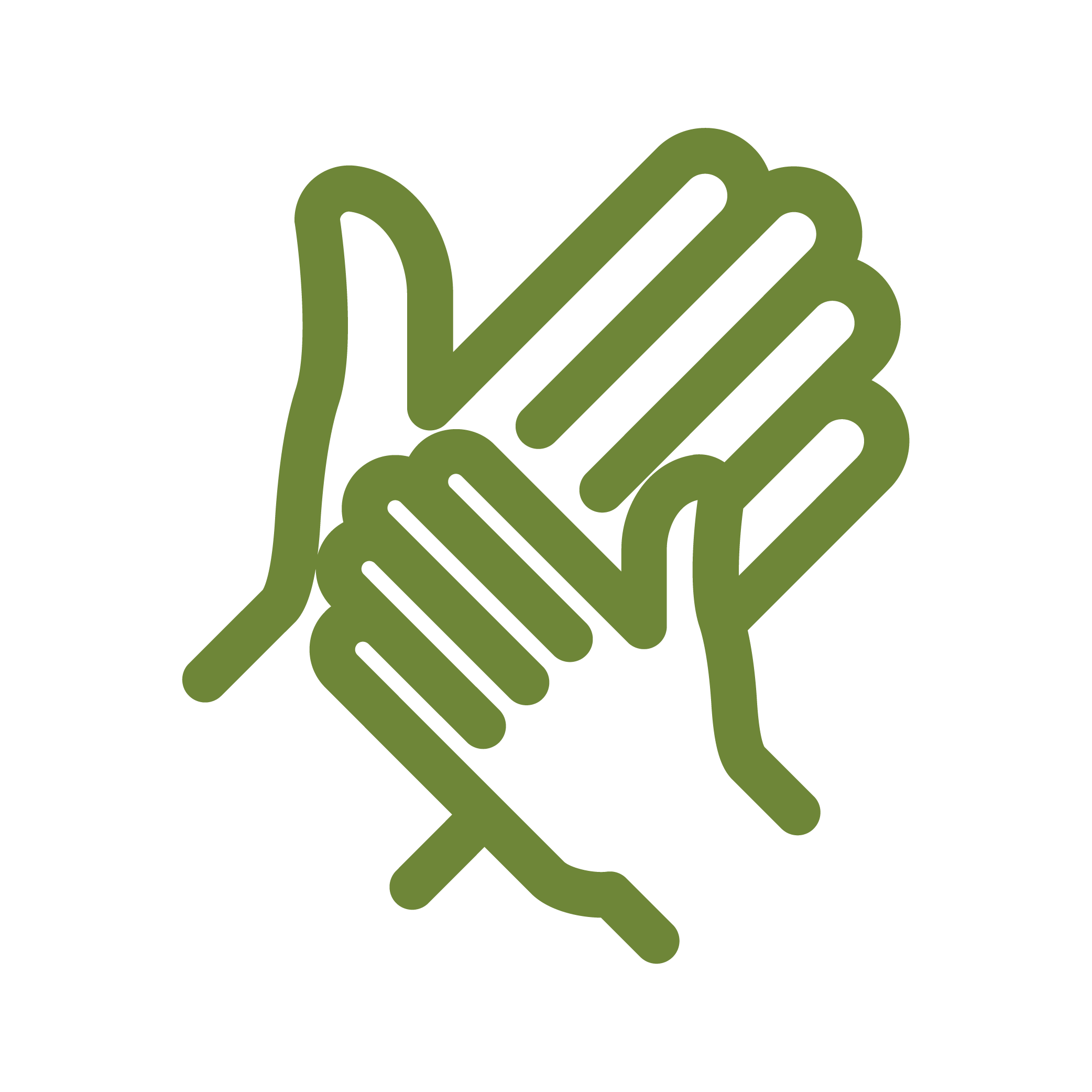 Hand in hand icon