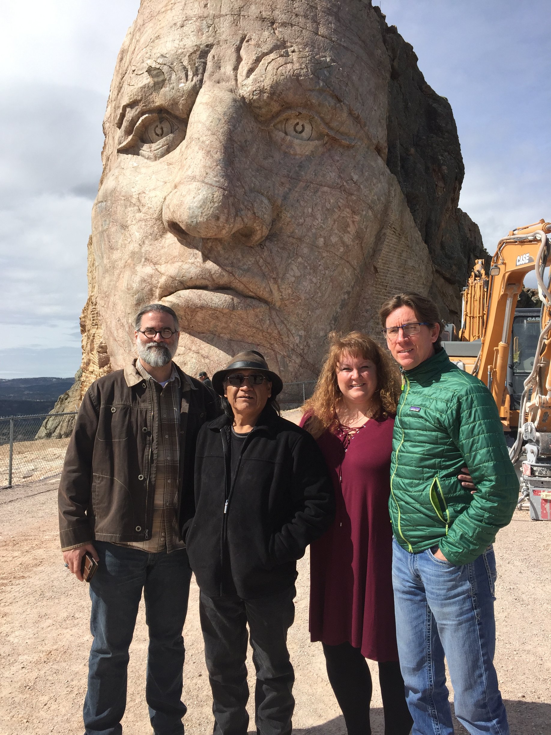 Group of people in front of Crazy Horse Memorial