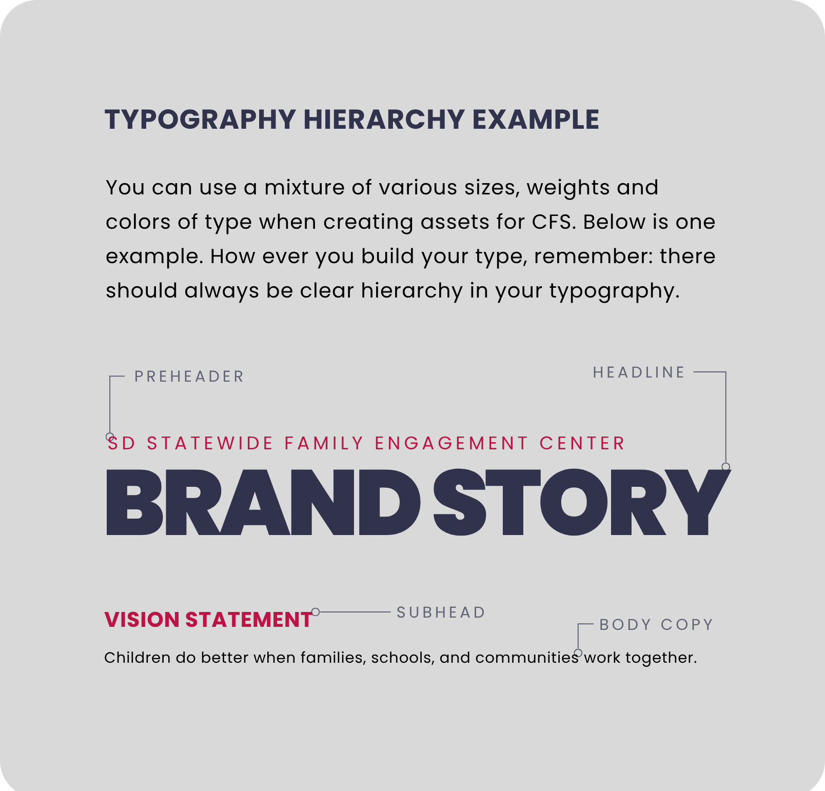 SFEC brand typography